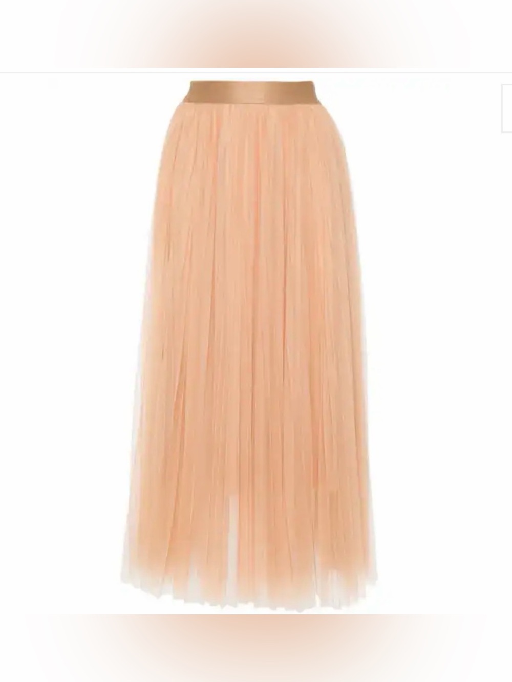EUC Forte Forte Fully Pleated Tulle Midi Skirt in Beige Sz I (S)